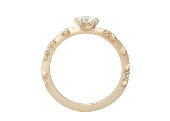 ODM reale di Diamond Jewellery Ring 14K 18K Rose Gold Material di dimensione di 4mm