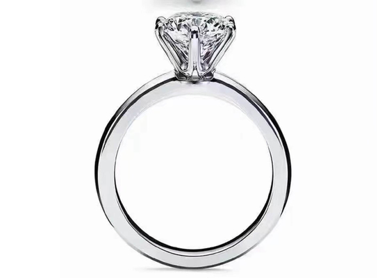 impegno Ring Setting dell'oro bianco del taglio di giro di 5mm 18k con il ODM dei diamanti 8pcs