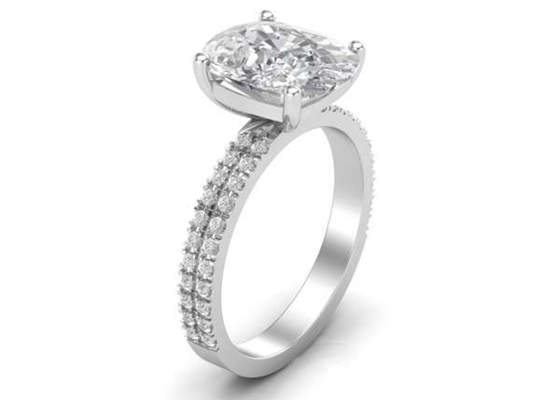 Gioielli 20pcs dell'oro solido 14K di 6×8MM con il diamante ovale 1.5ct