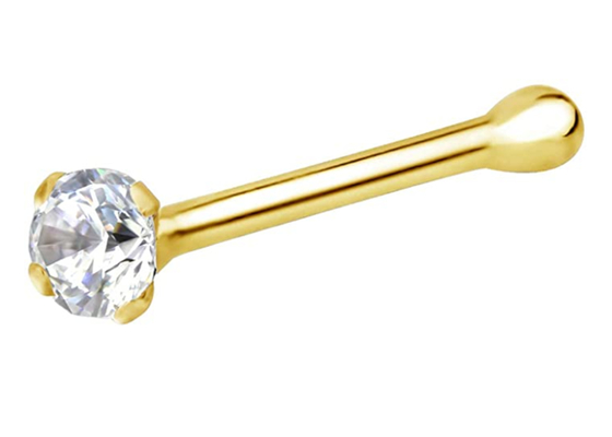 anello di naso dell'oro 14k di 7mm, OEM perforante dei gioielli del naso non irritante