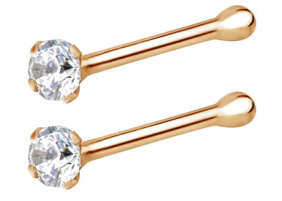 anello di naso dell'oro 14k di 7mm, OEM perforante dei gioielli del naso non irritante