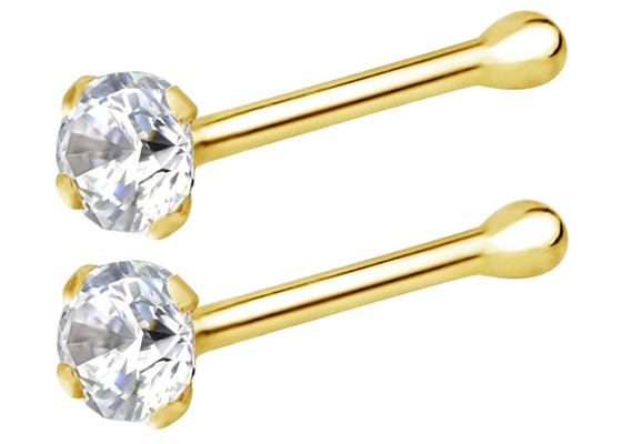 anello di naso dell'oro 14k di 7mm, OEM perforante dei gioielli del naso non irritante