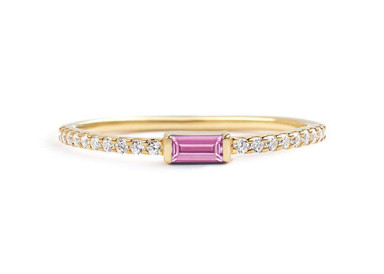 Larghezza sottile dell'anello di oro del diamante 9K 0.20ct 2.5MM per il forcone di impegno che mette tipo