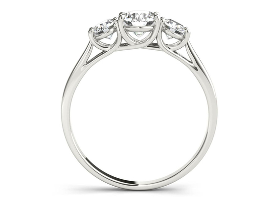 1,0 anello 925 Sterling Silver Material dell'argento di carati 9K con il ODM di Moissanite