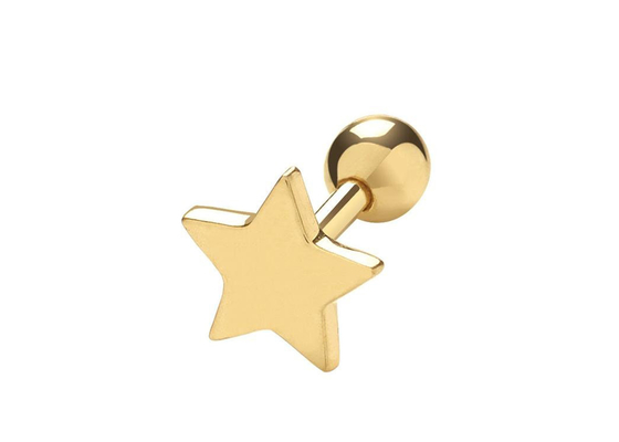 Avviti indietro gli orecchini dell'oro 9K per cartilagine per nozze di impegno