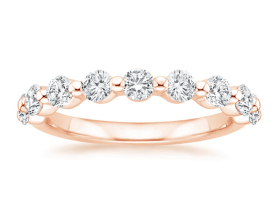 0.9ct 3MM Moissanite Rose Gold Ring, OEM di Rose Gold Jewelry Ring