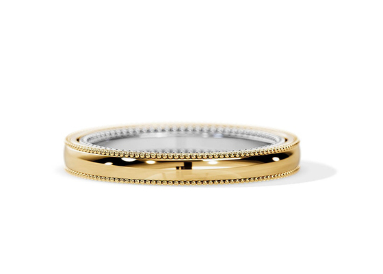 ODM 2 Tone Gold Engagement Rings, OEM dell'anello della banda di nozze dell'oro di 4MM 5MM 6MM