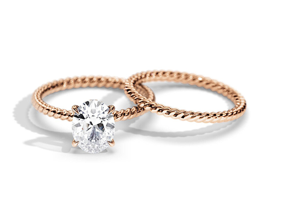 Anello di oro ovale del taglio 9K 1.5ct 6×8MM con il forcone di Moissanite che mette tipo