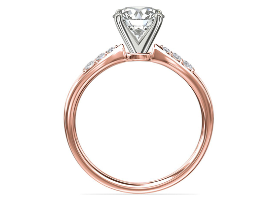 Argento Ring With 3.6ct della regolazione 9K dell'artiglio intorno al diamante tagliato del laboratorio