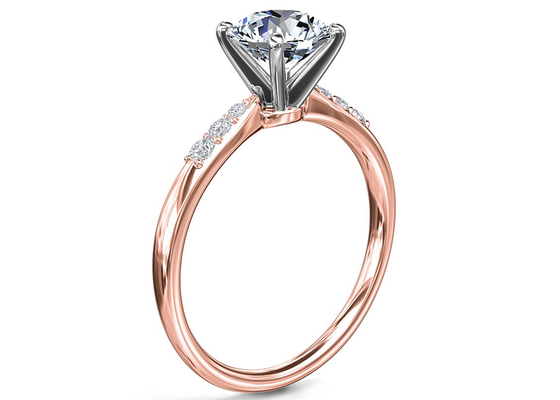 Argento Ring With 3.6ct della regolazione 9K dell'artiglio intorno al diamante tagliato del laboratorio