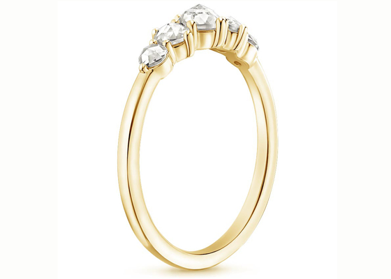 Dimensione differente Rose Cut Diamond Engagement Ring, 0.49ct 4mm Diamond Ring