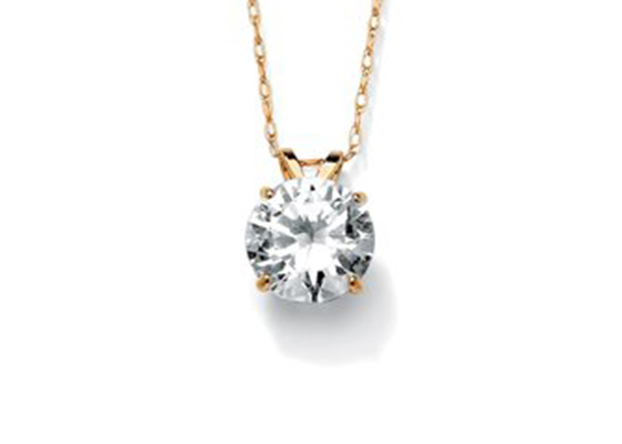 Solitario d'annata Diamond Necklace, ODM dell'OEM delle donne della collana dell'oro solido 14k di 5mm