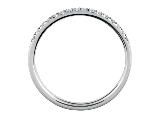 Materiale delicato dell'argento dell'anello 925 dell'argento 9k di 1.3mm con 0.16Carat Moissanite