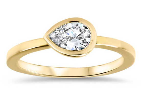 fede nuziale dell'oro giallo 0.77ct, anello di fidanzamento dell'insieme dell'incastonatura del ODM per signora