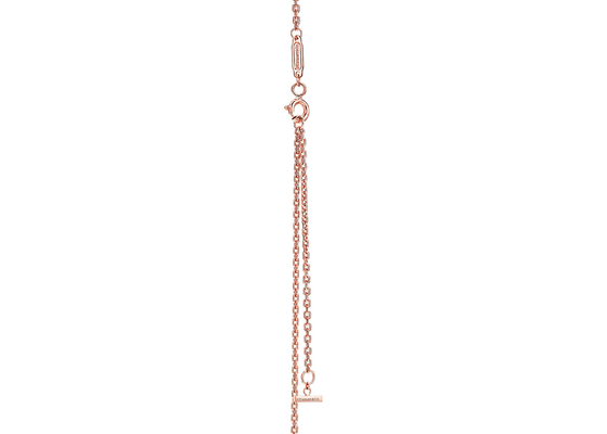 18K Rose Gold Neklace, lunghezza regolabile della collana 16-18inch del pendente di sorriso