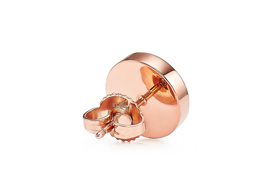 orecchini di 2.37g Rose Gold Mother Of Pearl, dimensione madreperlacea del perno 9.65mm