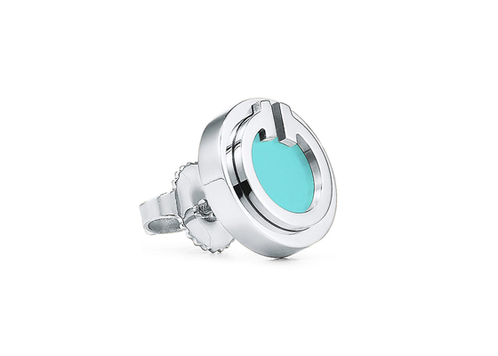 Orecchini del cerchio del turchese del ODM, peso degli orecchini 2.37g del turchese 18k del diametro 9.65mm