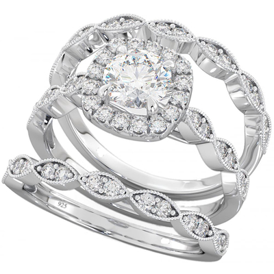 forcone di Diamond Engagement Ring Set Claw di alone di 51pcs 0.51CT che mette tipo