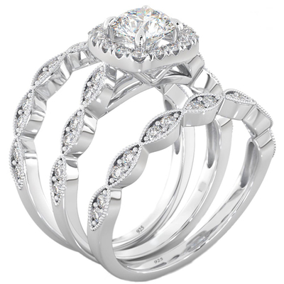 forcone di Diamond Engagement Ring Set Claw di alone di 51pcs 0.51CT che mette tipo