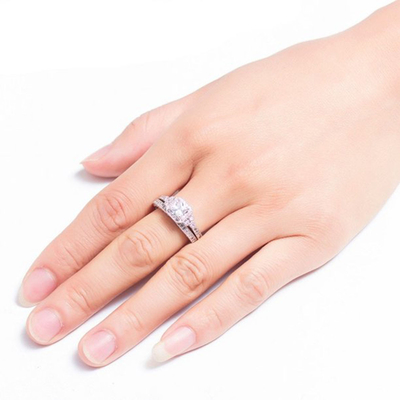 principessa Cut Diamond Ring, anelli di fidanzamento di carati 0.62ct 2 di 62PCS Moissanite